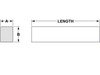 Rectangular SAE 7/8 x 1 x 12" Zinc Plated Steel Keystock  .875-1000-12