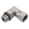 7/16"-20 x 1/4" Steel Male ORB - Female 37° JIC 90° Elbow  0591-04-04