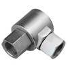 1/4 x 1/4" Steel Female NPT - Female NPSM Live Swivel 90° Elbow  0698X-04-04