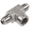 1/4 x 1/4 x 1/4" Steel Female NPT - Male 37° JIC - Male 37° JIC Tee  15T58-04-04