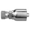 1/4 x 1/4" Pulsar Stainless Steel 4300 Series Hose Crimp - Female 37° JIC Swivel  4305SS-04-04