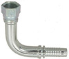 3/8 x 3/8" Pulsar 5000 Series Hose Barb - Female 37° JIC Swivel 90° Long Drop Elbow  5095L-06-06
