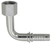 1 x 1-7/16"-12 Pulsar 5000 Series Hose Barb - Female ORFS Swivel 90° Long Drop Elbow  50983L-16-16