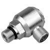 9/16"-18 x 11/16"-16 Steel Male ORB - Male ORFS Live Swivel 90° Elbow  93911X-06-06