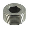 1/4" Stainless Steel 316 Male NPT Plug  G1600HSS-025