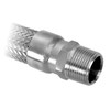 3/4 x 3/4" x 12" Stainless Steel Hose Assembly w/ 304SS Male Hex NPT Ends   G521-075HHSS-12