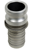 1-1/2" Aluminum Type E Male Camlock - Hose Barb  G65E-150