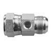 3/4 x 3/4 x 1/4" Steel Female 37° JIC - Male 37° JIC - Female NPT Test Point  T051508-12-12-04