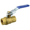 1/2" Brass Full Port 600 PSI Female NPT Ball Valve w/ Locking Handle  V202L-050