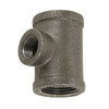 1-1/2 x 1-1/2 x 1/2" Sch. 40 Black Iron Female NPT Reducing Tee   G08T88M-150-050