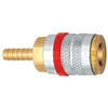 1/2 x 1/2" Steel Tru-Flate Pneumatic Coupler - Hose Barb   C10-45