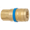 1/4 x 3/8" Brass Industrial Pneumatic Coupler - Female NPT   C20-23B