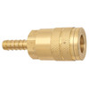 1/4 x 1/4" Brass Industrial Pneumatic Coupler - Hose Barb   C20-42B