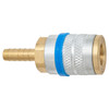3/8 x 1/2" Steel Industrial Pneumatic Coupler - Hose Barb   C26-45