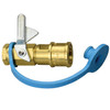 1/4 x 1/4" Brass High Pressure Natural Gas Coupler w/ Valve - Female NPT   C632HPBV-04