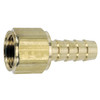1/2 x 3/8" Brass Hose Barb - Female NPT Coupler   G22B-038-050
