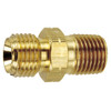 9/16"-18 LH x 1/4" Brass Male Type "B" Acetylene - Male NPT Coupler   G41L-025