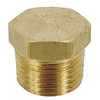 1/2" Brass Male NPT Hex Head Plug   G1600B-08