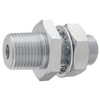 1/2 x 1/4" Steel Male NPT - Female NPT Bulkhead Coupling   G0816BH-08-04
