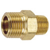 3/4 x 1/2" Brass Male NPT Hex Nipple   G1616B-12-08