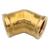 1/8" Brass Female NPT 45° Elbow   G0848B-02-02
