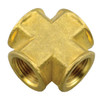 3/8" Brass Female NPT Cross   G08X88B-06-06