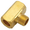 1/2" Brass Female NPT - Female NPT - Male NPT Tee   G08T86BX-08-08