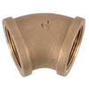 2" Cast Brass Female NPT 45° Elbow   G0848B-200-200