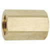 3/8" Brass Female 45° SAE Flare - Female 45° SAE Flare Coupler   G0404-06-06