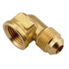 1/8 x 3/8" Brass Female NPT - Male 45° SAE Flare 90° Elbow   G1498-02-06