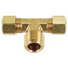 3/8 x 1/2 x 1/2" Brass Male NPT - Compression - Compression Tee   G60T06-06-08