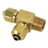 1/4 x 1/4 x 1/4" Brass DOT Male NPT - Compression - Compression Tee   G70T60-04-04