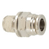 1/4 x 3/16" Nickel Plated Brass Male NPT - Push-To-Connect Connector   G6016P-04-03
