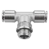 3/8 x 3/8 x 3/8" Nickel Plated Brass Uni Thread - Push-To-Connect - Push-To-Connect Tee   G60T6018P-06-06