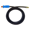 3/8" x 15' Black Rubber DOT SAE J1402 Air Brake Hose Assembly w/Blue Grip & Spring Guard  HABBLU-15GGSG