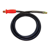 3/8" x 15' Black Rubber DOT SAE J1402 Air Brake Hose Assembly w/Red Grip & Spring Guard  HABRED-15GGSG
