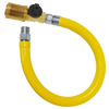 1 x 48" Male NPT Swivel Yellow Coated S/S Natural Gas Hose Assembly w/Quick Disconnect  ACM-100-GAS-SPQD48