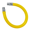 3/4 x 36" Male NPT Swivel Yellow Coated S/S Natural Gas Hose Assembly  ACM-75-GAS-SP36