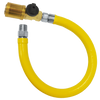 3/4 x 72" Male NPT Swivel Yellow Coated S/S Natural Gas Hose Assembly w/Quick Disconnect  ACM-75-GAS-SPQD72
