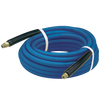 3/8" x 100' Blue 4000 PSI Non-Marking Male NPT Solid/Swivel Pressure Wash Hose Assembly  PW3A-6-100