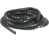 0.53" I.D. x 0.05" Wall x 1' Black Polyethylene Spiral Hose Wrap (per foot)  SPW-10BLK