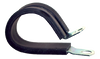 2-1/2" Tube O.D. Plated Steel - Rubber Cushioned Tube Strap - 1/4" Bolt Hole  TS17R-40