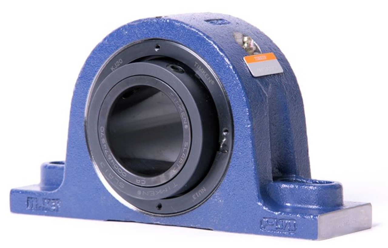 4-1/2" Timken QAASN Two Bolt Pillow Block - Two Concentric Shaft Collars - Triple Lip Viton Seals - Fixed  QAASN22A408SN