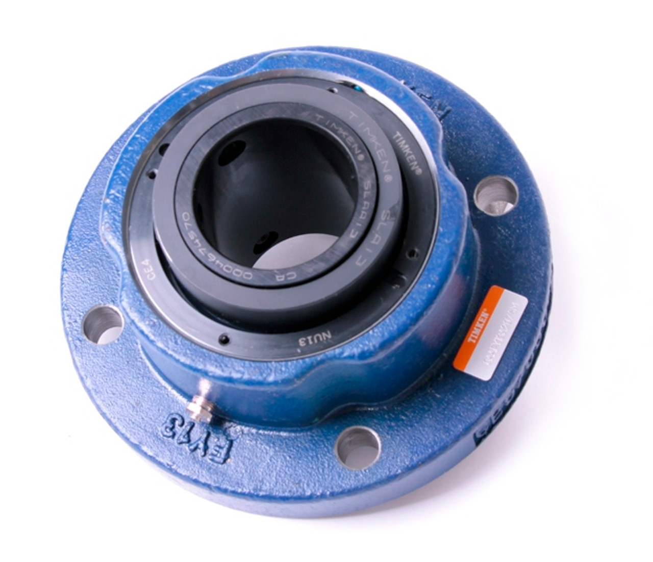 1-1/2" Timken QAFY Round Flange Block - Concentric Shaft Collar - Triple Lip Viton Seals - Float  QAFY08A108SEN