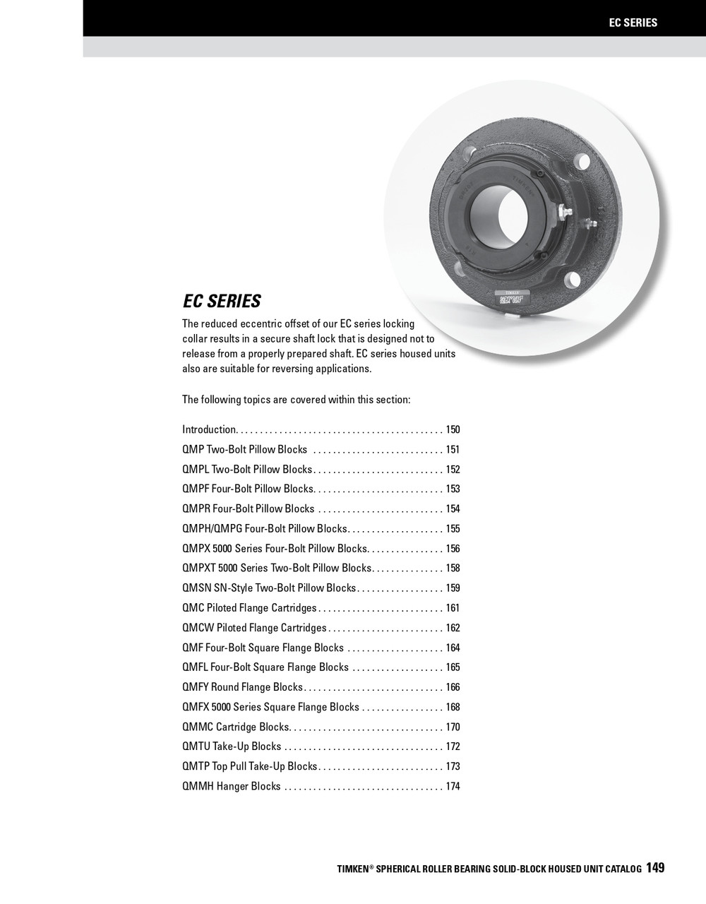 2" Timken QM Replacement Bearing & Seal Kit - Eccentric Locking Collar - Teflon Labyrinth Seals  QM200KITST