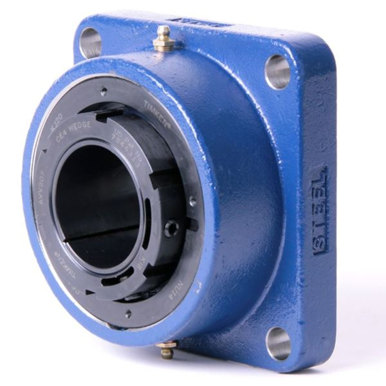 3-11/16" Timken QVFX Square Flange Block - Single V-Lock® - Double Lip Viton Seals - Fixed  QVFX22V311SC