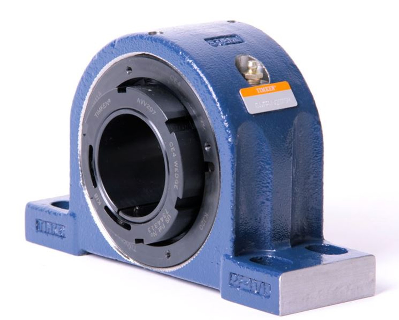 3-3/16" Timken QVPK Four Bolt Pillow Block - Single V-Lock® - Triple Lip Nitrile Seals - Fixed  QVPK20V303SM