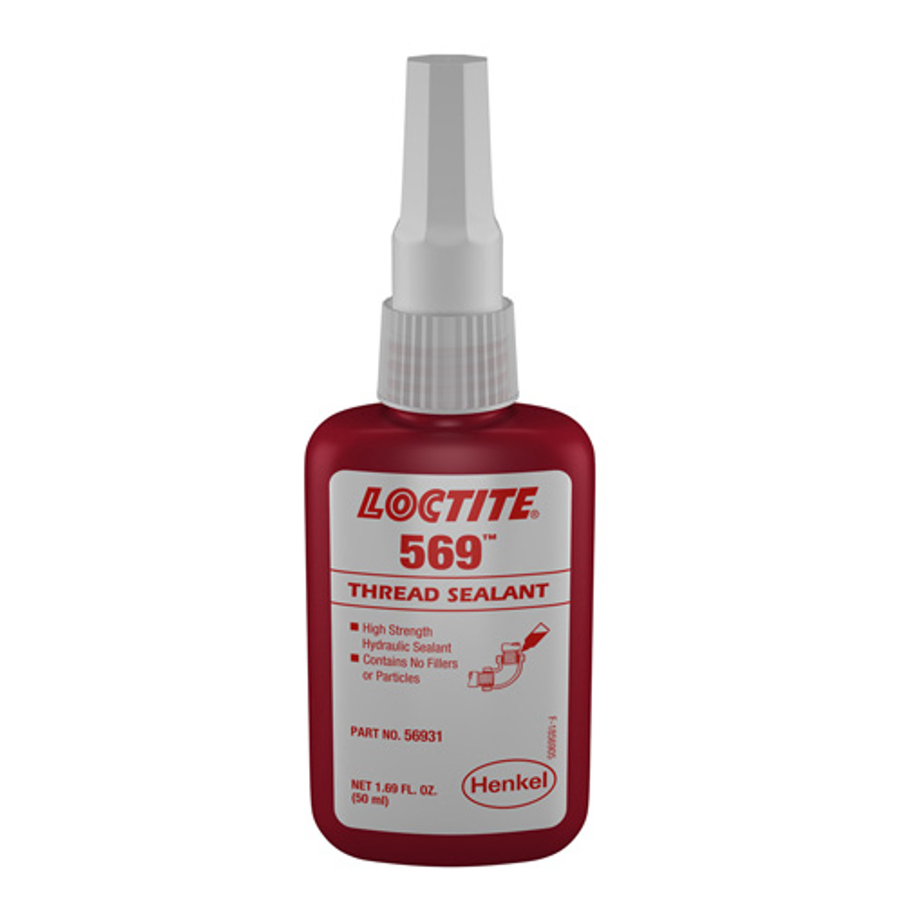 569 High Strength Pnuematic/Hydraulic Thread Sealant 50ml Bottle  135492
