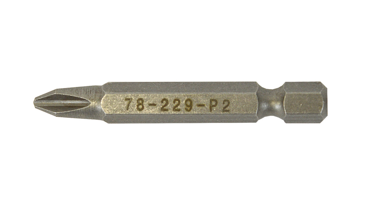 Phillips Drywall Screw Insert Bit #2 x 2" Plain Finish  78229