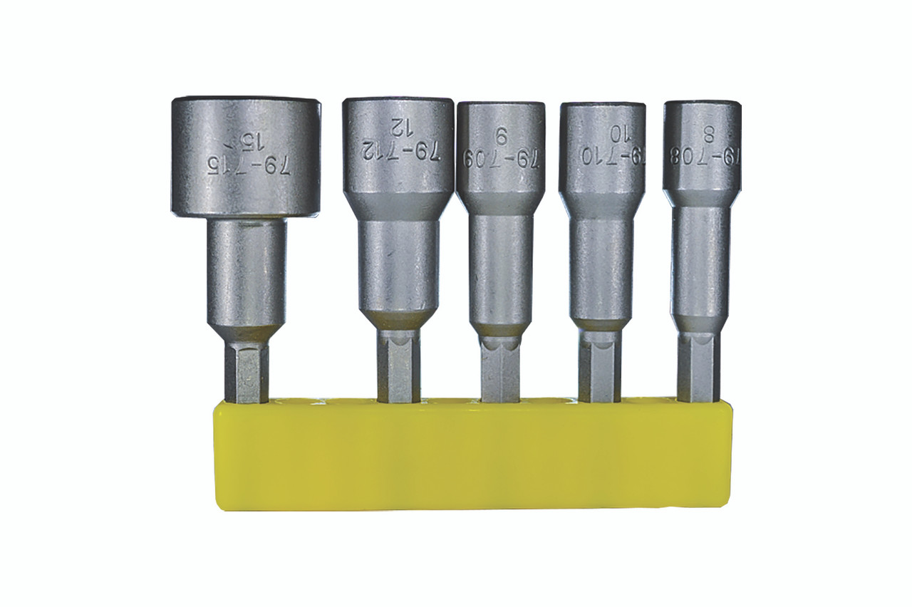 5 Pc. Assorted Metric Magnetic Nut Driver Power Bit Set  777586